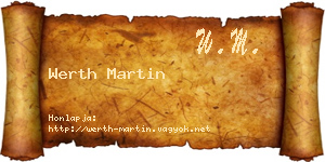 Werth Martin névjegykártya